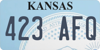 KS license plate 423AFQ