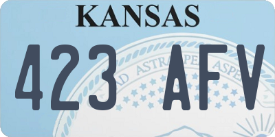 KS license plate 423AFV