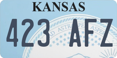 KS license plate 423AFZ