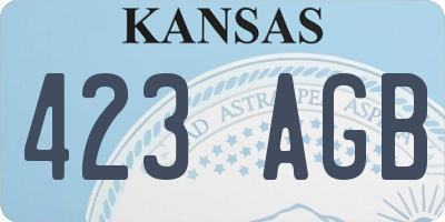 KS license plate 423AGB