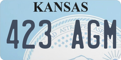 KS license plate 423AGM