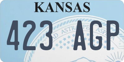 KS license plate 423AGP