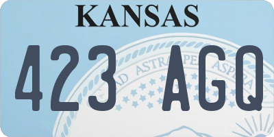 KS license plate 423AGQ