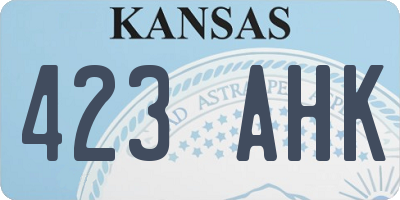 KS license plate 423AHK