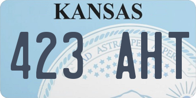 KS license plate 423AHT