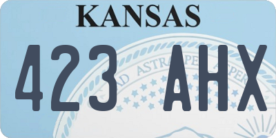 KS license plate 423AHX