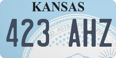 KS license plate 423AHZ