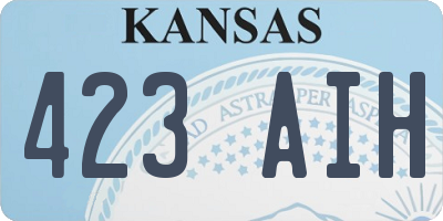 KS license plate 423AIH