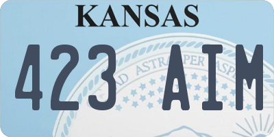 KS license plate 423AIM