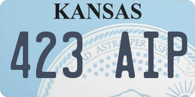 KS license plate 423AIP