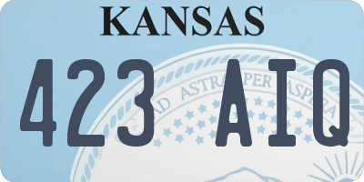 KS license plate 423AIQ