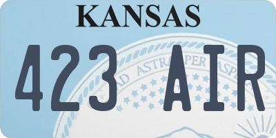 KS license plate 423AIR