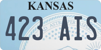 KS license plate 423AIS