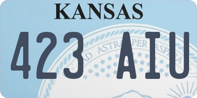 KS license plate 423AIU