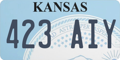 KS license plate 423AIY