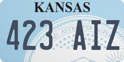 KS license plate 423AIZ