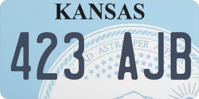 KS license plate 423AJB
