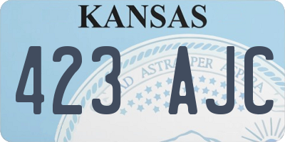 KS license plate 423AJC