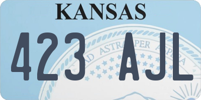 KS license plate 423AJL