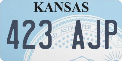 KS license plate 423AJP