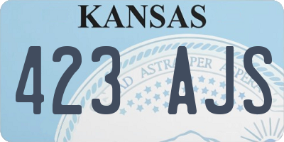 KS license plate 423AJS
