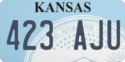 KS license plate 423AJU