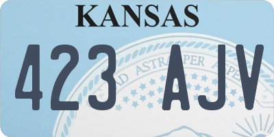 KS license plate 423AJV