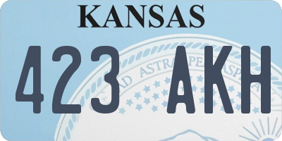 KS license plate 423AKH