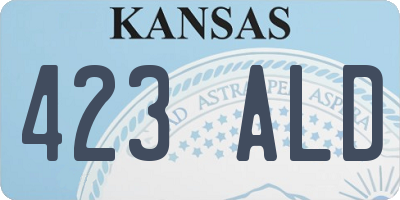 KS license plate 423ALD