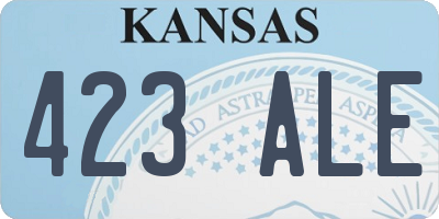 KS license plate 423ALE