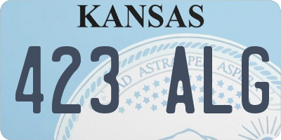 KS license plate 423ALG