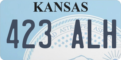 KS license plate 423ALH
