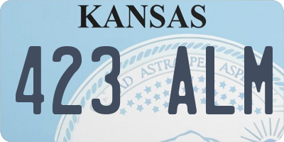 KS license plate 423ALM