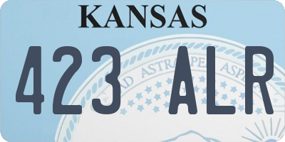 KS license plate 423ALR