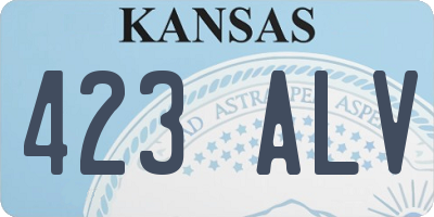 KS license plate 423ALV