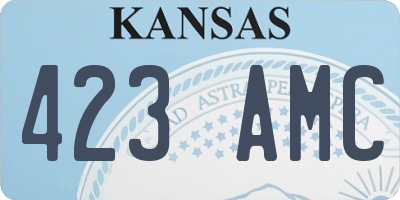 KS license plate 423AMC