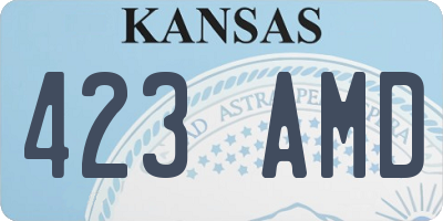 KS license plate 423AMD