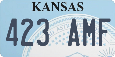KS license plate 423AMF