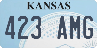 KS license plate 423AMG