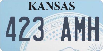 KS license plate 423AMH