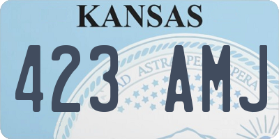 KS license plate 423AMJ