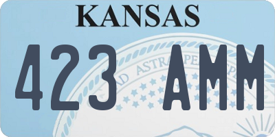 KS license plate 423AMM