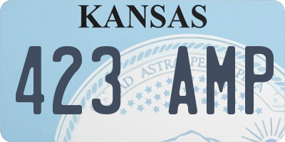 KS license plate 423AMP