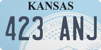 KS license plate 423ANJ