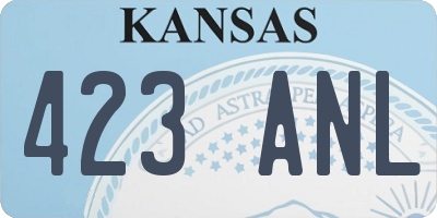 KS license plate 423ANL
