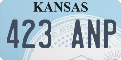 KS license plate 423ANP