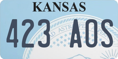 KS license plate 423AOS