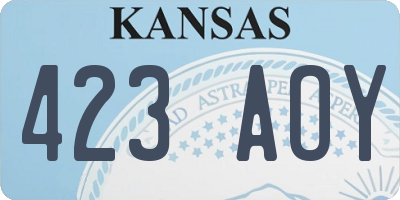 KS license plate 423AOY