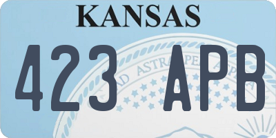 KS license plate 423APB