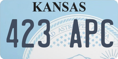 KS license plate 423APC